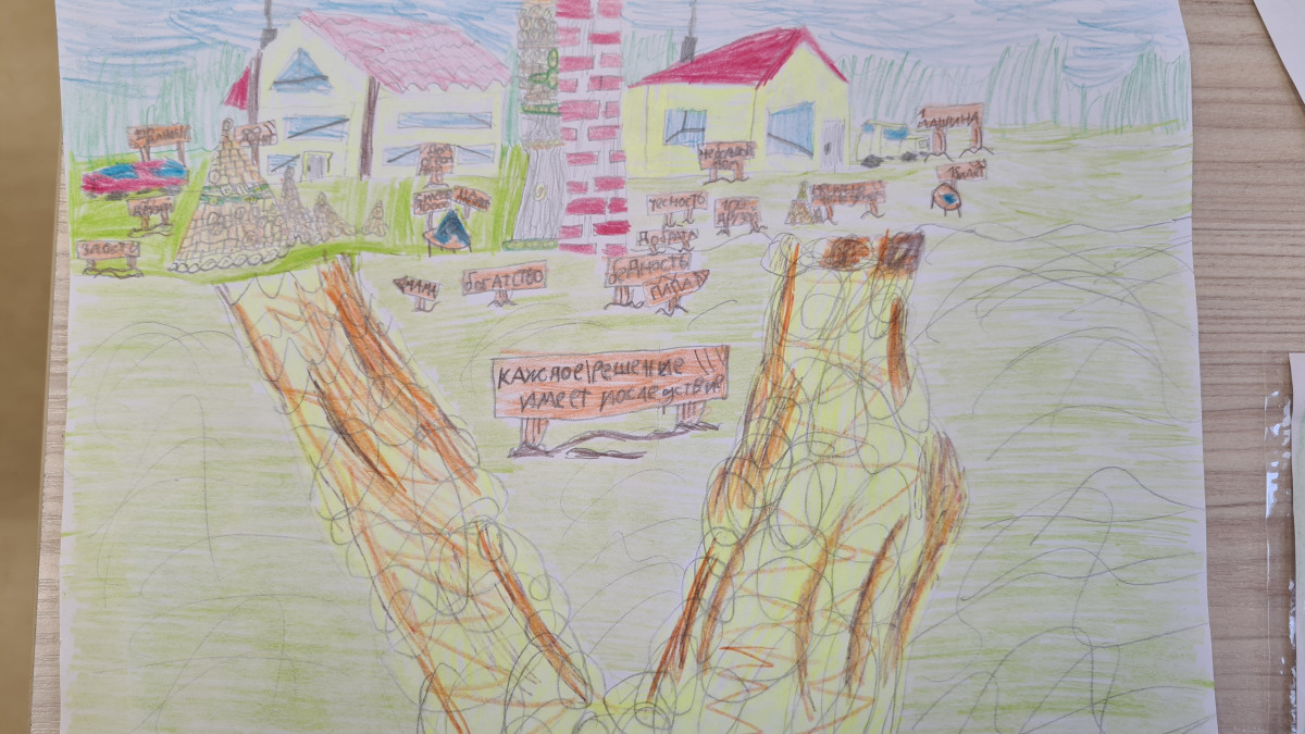 Постер к социальной практике: Выбор в пользу добра.