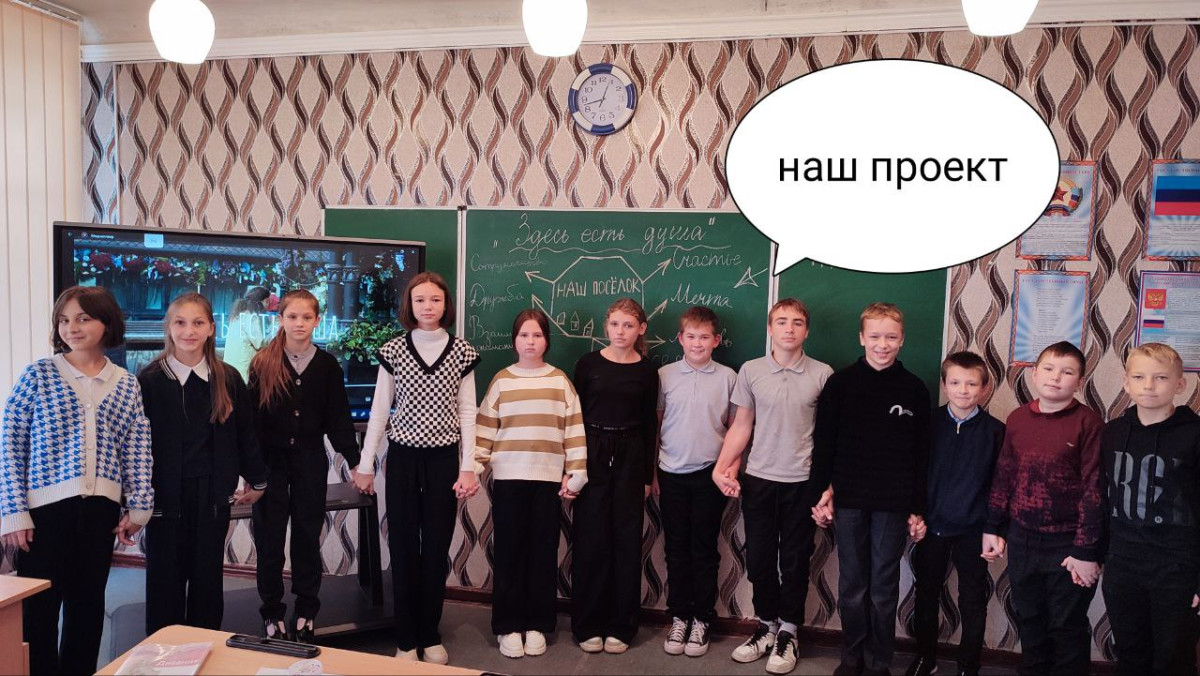 Постер к социальной практике: ГОУ ЛНР "СЛГ п. Широкий" "Здесь есть душа" единение, согласованность. Митрофанова Светлана Сергеевна