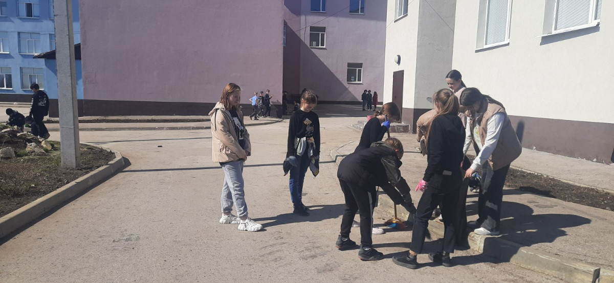 Постер к социальной практике: Всем классом на субботник!