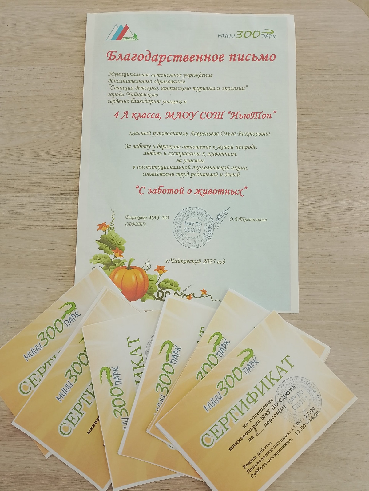 Фотография социальной практики №91962 - Помощь сотрудникам  Чайковского мини-ЗООпарка