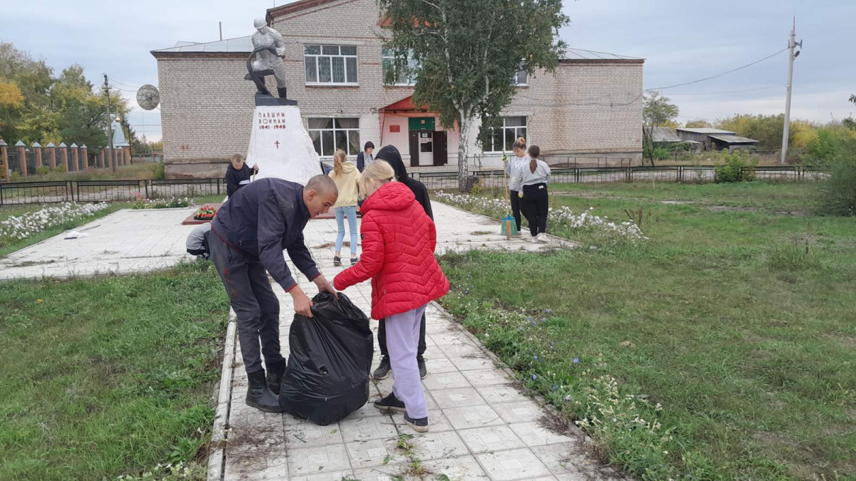 Постер к социальной практике: Уборка территории памятника