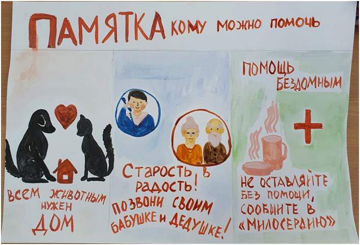 Постер к социальной практике: Сделали сувениры магниты в форме сердца для детей из малообеспеченных семей.