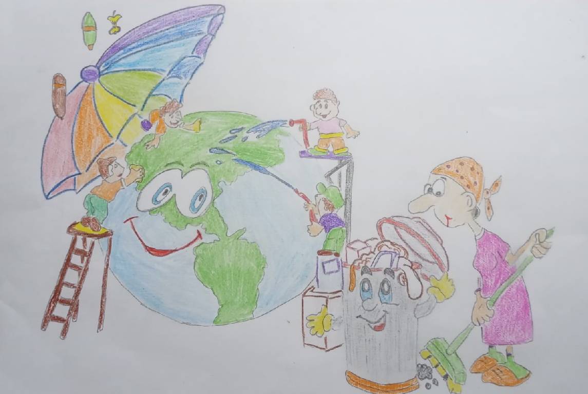 Постер к социальной практике: «Сохраним нашу планету голубой и зелёной»